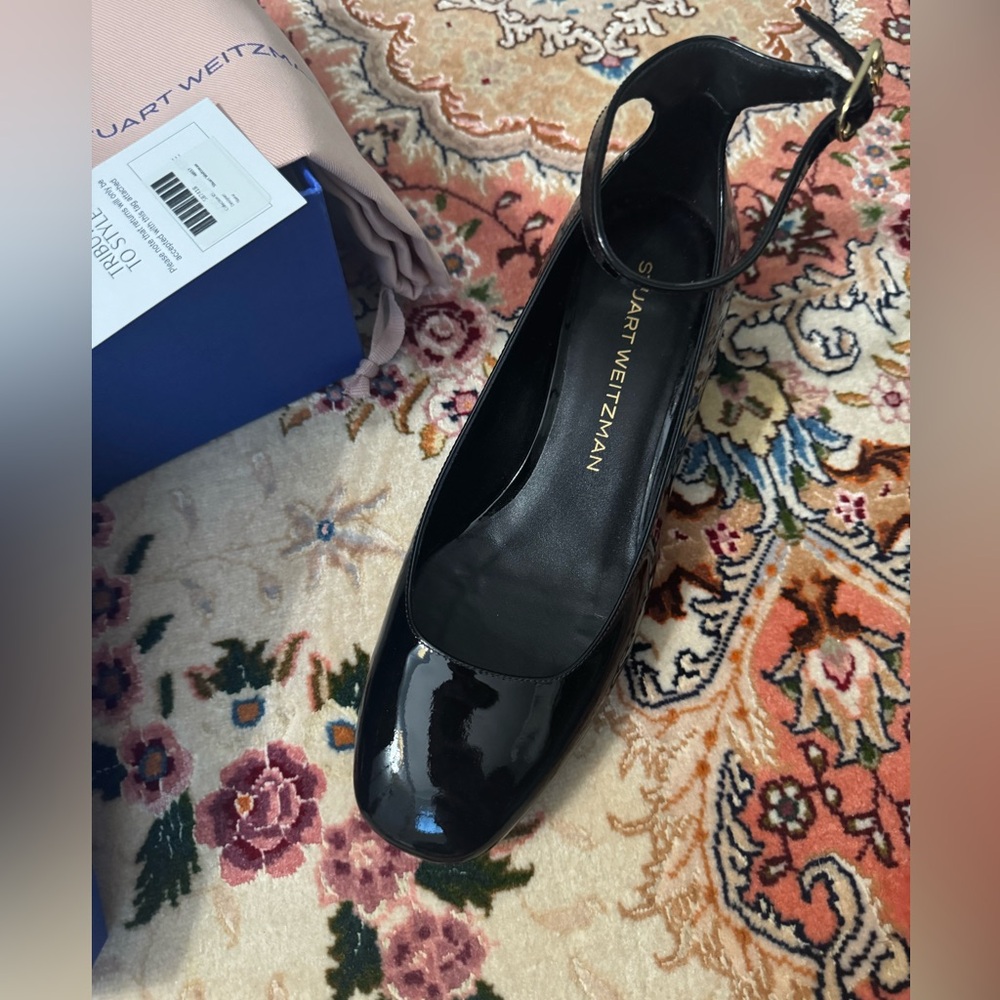 Stuart Weitzman Black Patent Leather Heels